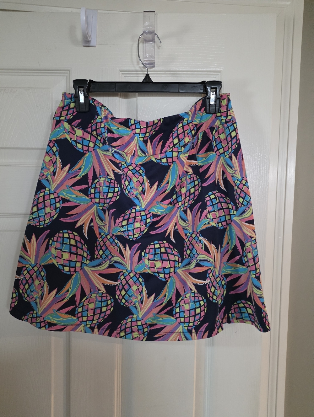 Lulu-B Navy Skort with Multicolor Pineapple Print